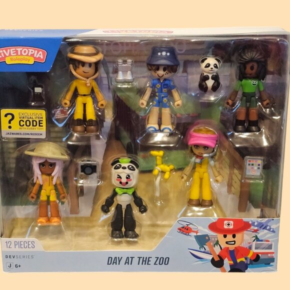 DevSeres Livetopia Day at The Zoo Six Figure Pack w/ Exclusive Virtual Item Code - Picture 4 of 4